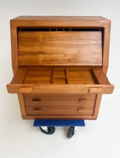 Pamono Teak Secretary from Dyrlund, 1960s><noscript><img width=