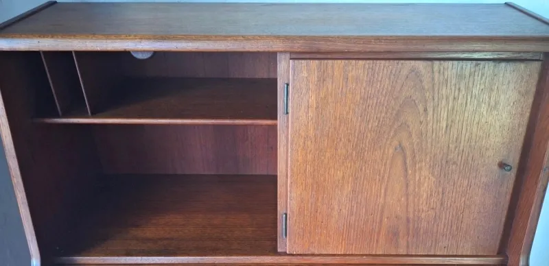 Outlet Pamono Teak Secretary with Drawers and Hidden Mirror from AG Aarhus, Denmark, 1960s