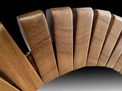 Hot Pamono Teak Segmented Circular Mirror