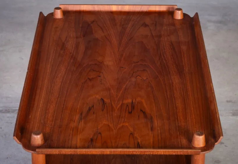 Pamono Teak Serving Bar Cart by Poul Hundevad, 1960s> Serving Bar Carts & Trolleys