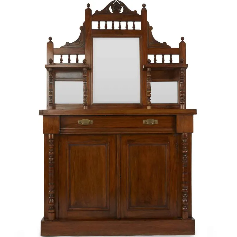 Sale Pamono Teak Sideboard with Mirror, Early 1900s