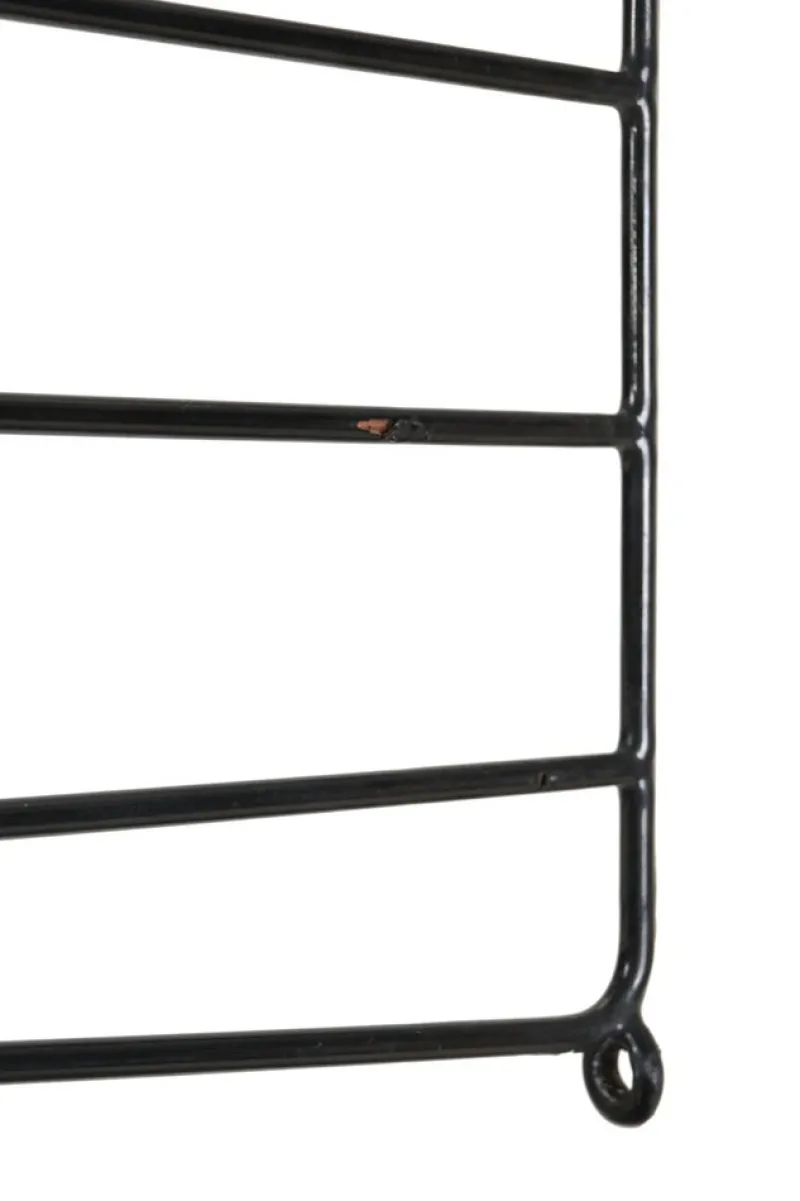 New Pamono Teak String Wall Shelf with Magazine Rack by Kajsa & Nisse Strinning, 1960s