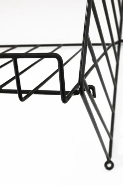 New Pamono Teak String Wall Shelf with Magazine Rack by Kajsa & Nisse Strinning, 1960s