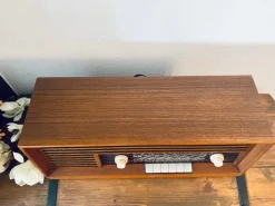 Pamono Teak Type 119 Tube Radio from Wega, 1960s><noscript><img width=