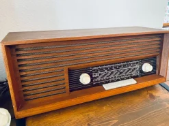 Pamono Teak Type 119 Tube Radio from Wega, 1960s><noscript><img width=