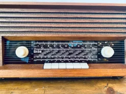 Pamono Teak Type 119 Tube Radio from Wega, 1960s><noscript><img width=
