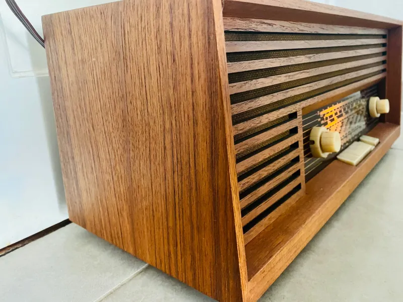 Pamono Teak Type 119 Tube Radio from Wega, 1960s> Electronics