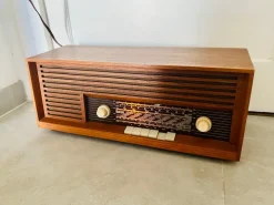 Pamono Teak Type 119 Tube Radio from Wega, 1960s><noscript><img width=