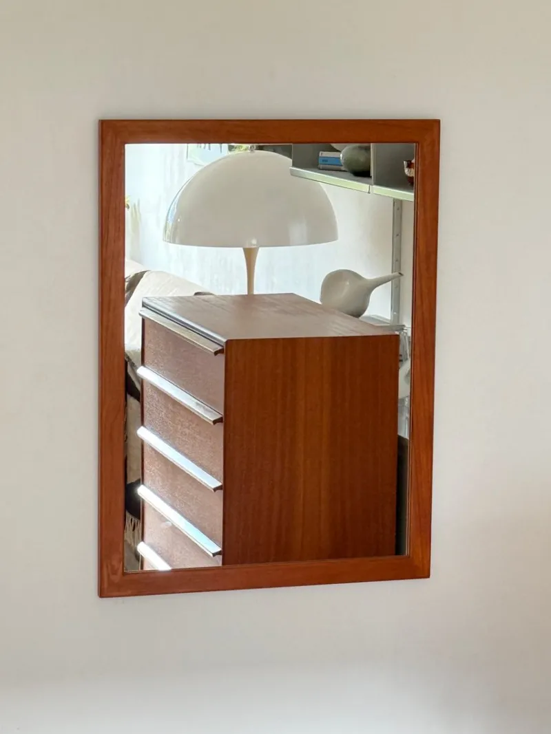 Pamono Teak Wall Mirror by Kai Kristiansen for Aksel Kjersgaard, 1950s> Mirrors