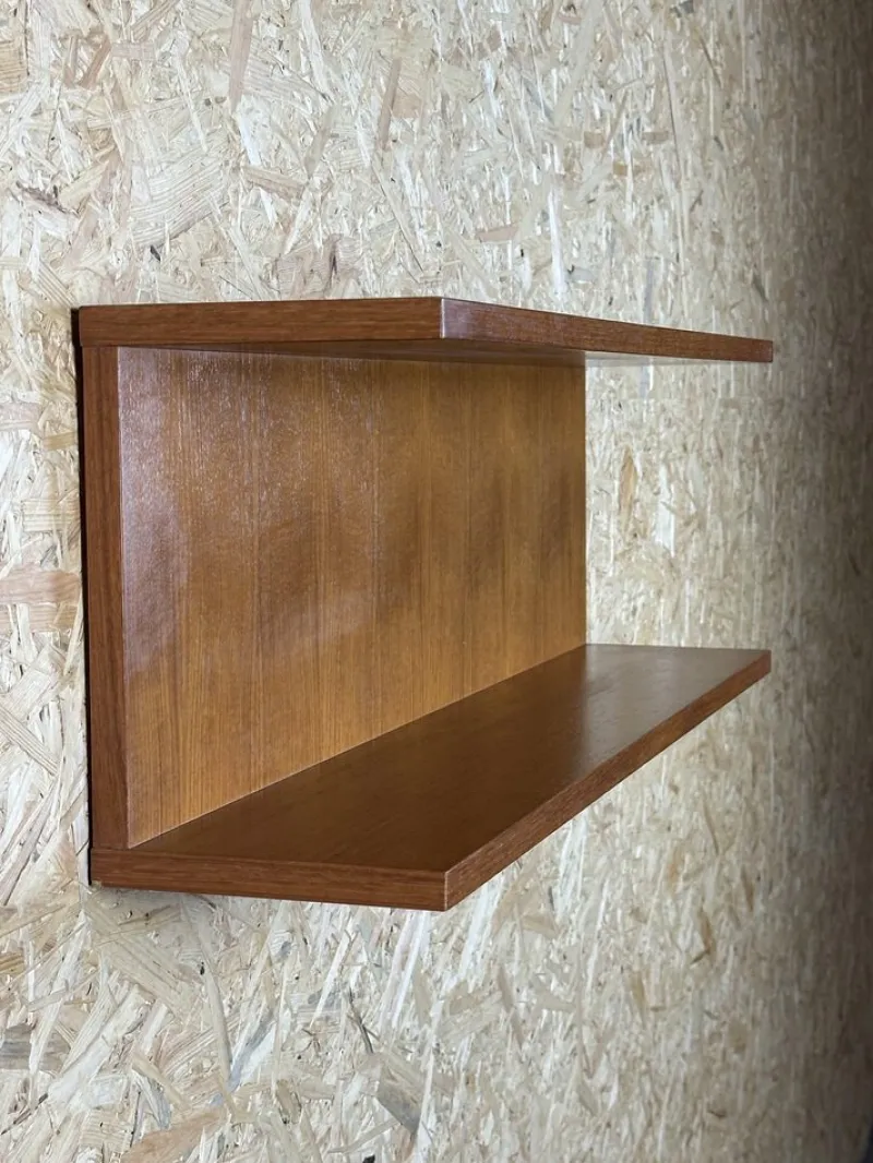 Clearance Pamono Teak Wall Shelf, Denmark, 1960s
