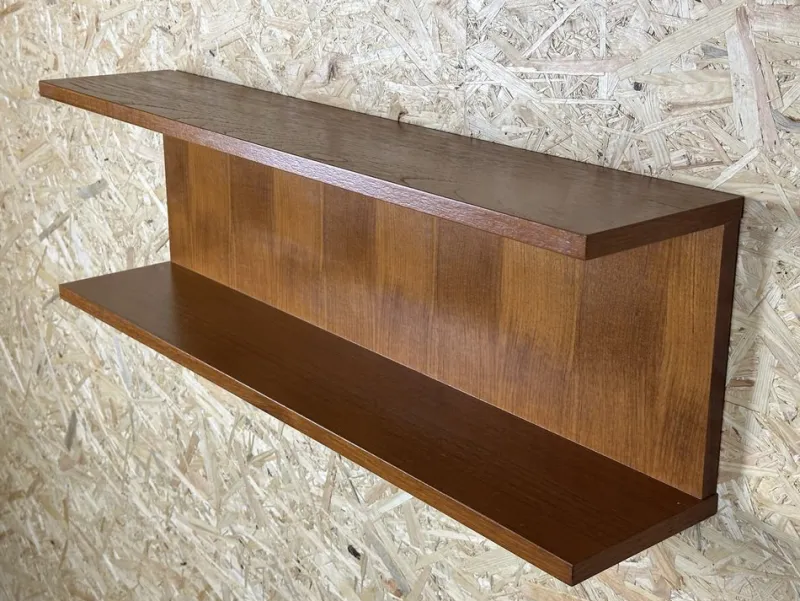 Clearance Pamono Teak Wall Shelf, Denmark, 1960s