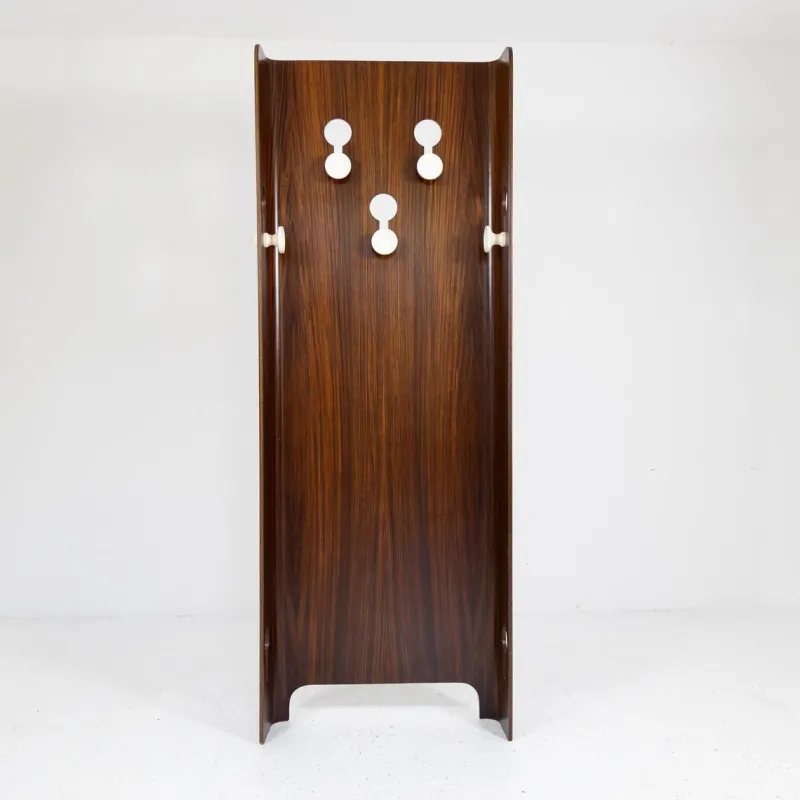 Pamono Teak Wood Floor Coat Rack by Carlo De Carli for Fiam, 1960s> Racks, Hooks & Valets