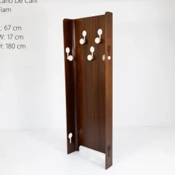Pamono Teak Wood Floor Coat Rack by Carlo De Carli for Fiam, 1960s><noscript><img width=