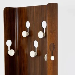 Pamono Teak Wood Floor Coat Rack by Carlo De Carli for Fiam, 1960s><noscript><img width=