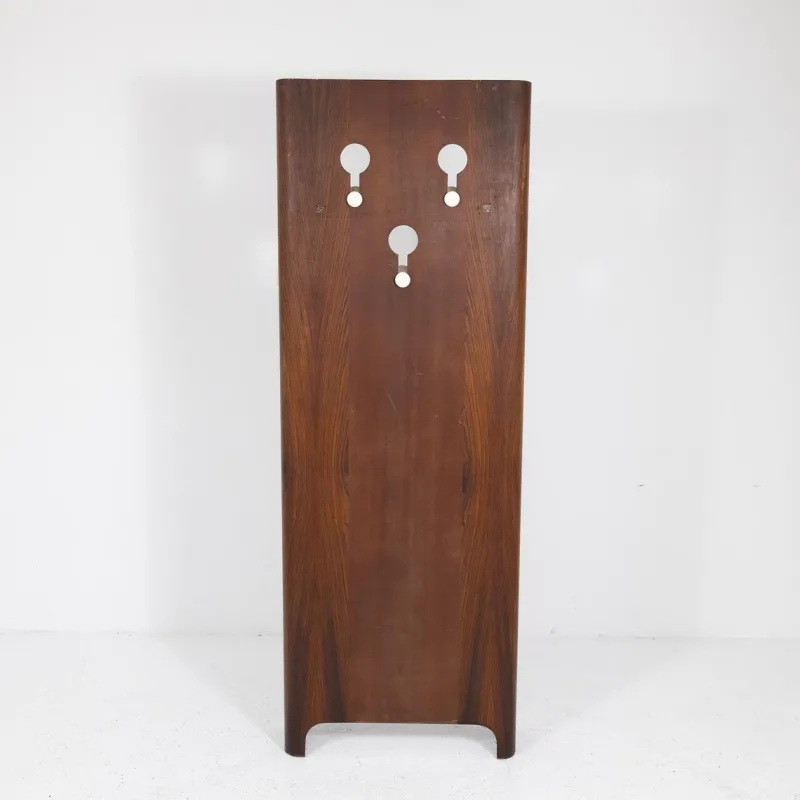 Pamono Teak Wood Floor Coat Rack by Carlo De Carli for Fiam, 1960s> Racks, Hooks & Valets