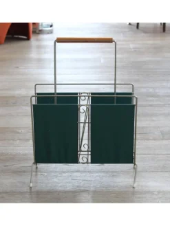 New Pamono Teal Magazine Rack, 1950s