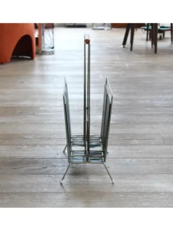 New Pamono Teal Magazine Rack, 1950s