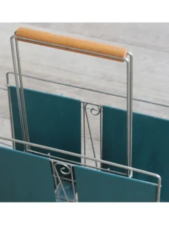 New Pamono Teal Magazine Rack, 1950s