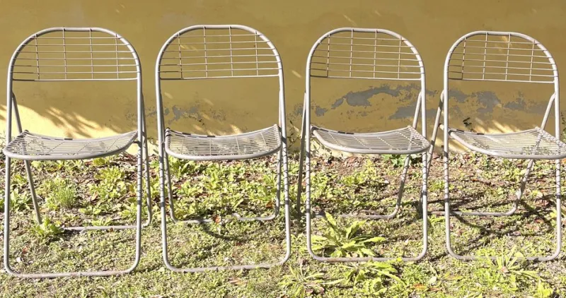 Hot Pamono Ted Net Chairs by Niels Gammelgaard fpr Ikea, 1970s, Set of 4