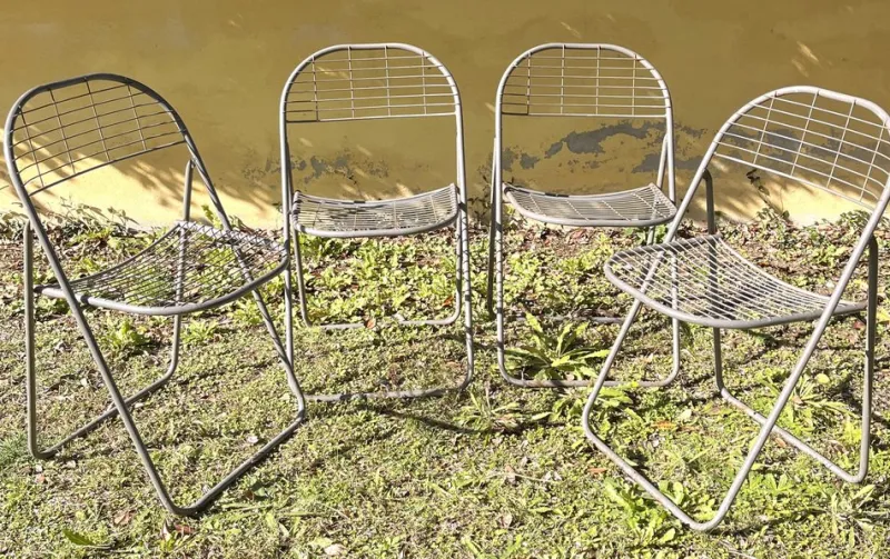 Hot Pamono Ted Net Chairs by Niels Gammelgaard fpr Ikea, 1970s, Set of 4