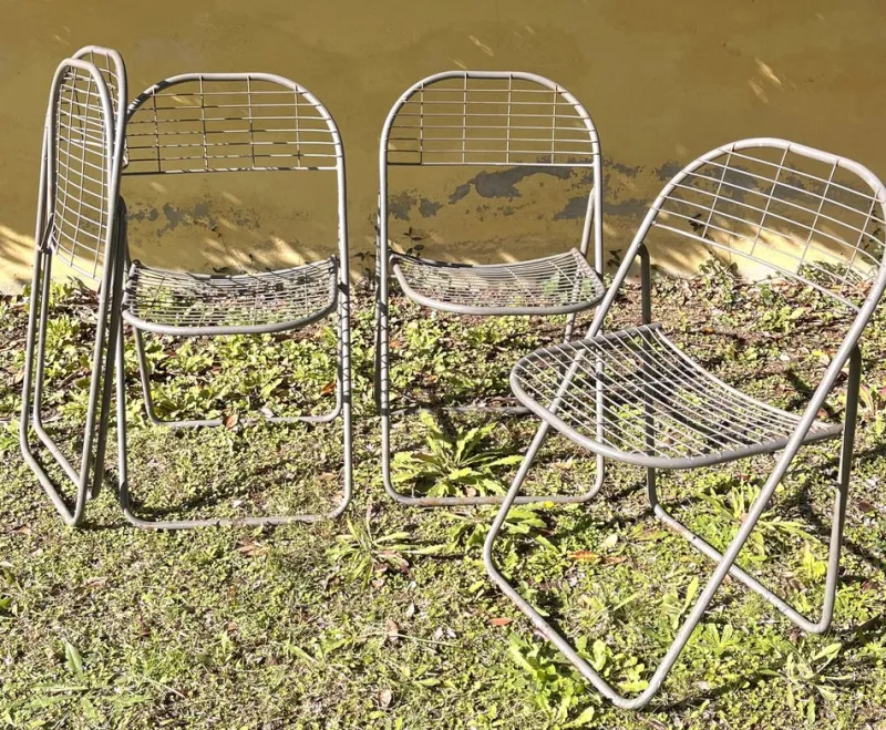 Hot Pamono Ted Net Chairs by Niels Gammelgaard fpr Ikea, 1970s, Set of 4
