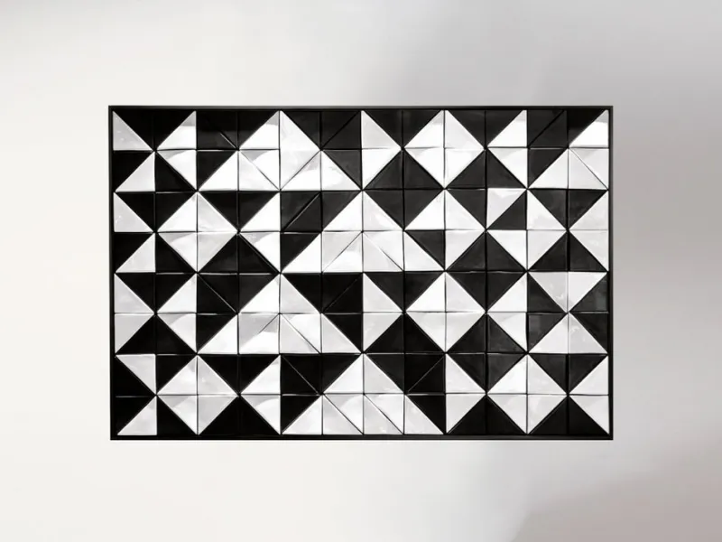 Pamono Tejo Black & White Tiles Panel by Mambo Unlimited Ideas> Decorative Objects
