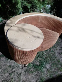 Pamono Telephone Hall Built in Table Bench Gossip Bench, 1960s> Benches