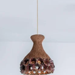 Pamono Terracotta Red Pendant in Ceramic with Holes, Denmark, 1960s><noscript><img width=