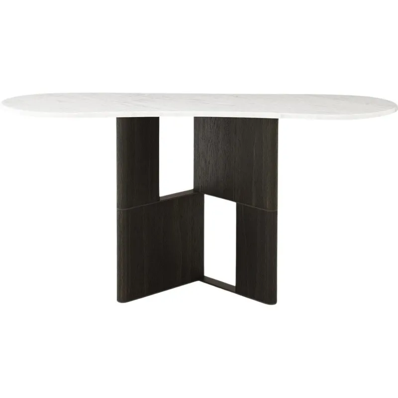 Pamono Tetris Laguna Oak and Marble Console by Morica Design> Tables|Console Tables