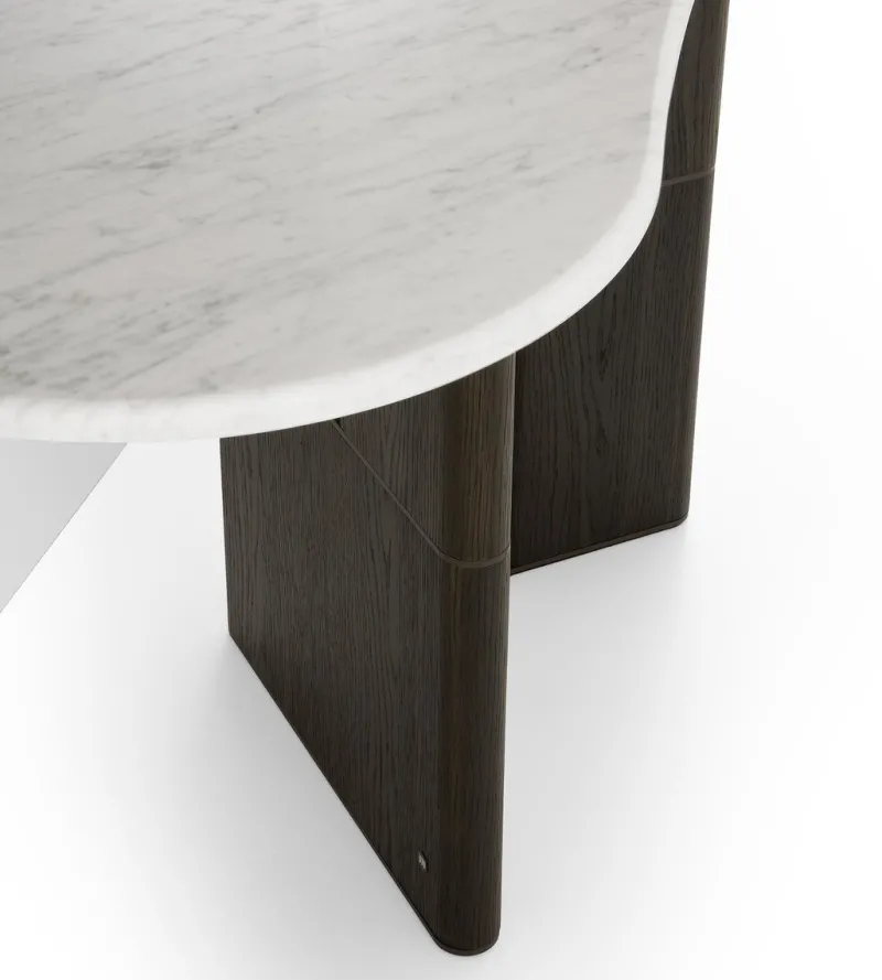 Pamono Tetris Laguna Oak and Marble Console by Morica Design> Tables|Console Tables