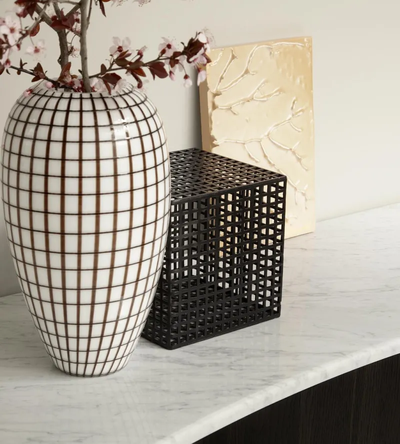 Pamono Tetris Laguna Oak and Marble Console by Morica Design> Tables|Console Tables