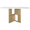 Pamono Tetris Oak and Marble Console by Morica Design> Tables|Console Tables