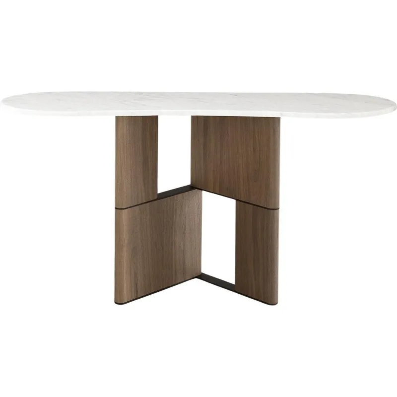 Pamono Tetris Walnut and Marble Console Table by Morica Design> Tables|Console Tables
