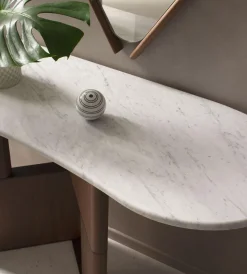 Pamono Tetris Walnut and Marble Console Table by Morica Design><noscript><img width=