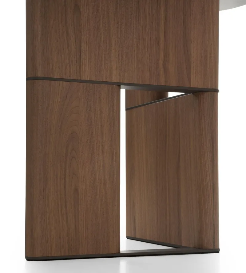 Pamono Tetris Walnut and Marble Console Table by Morica Design> Tables|Console Tables