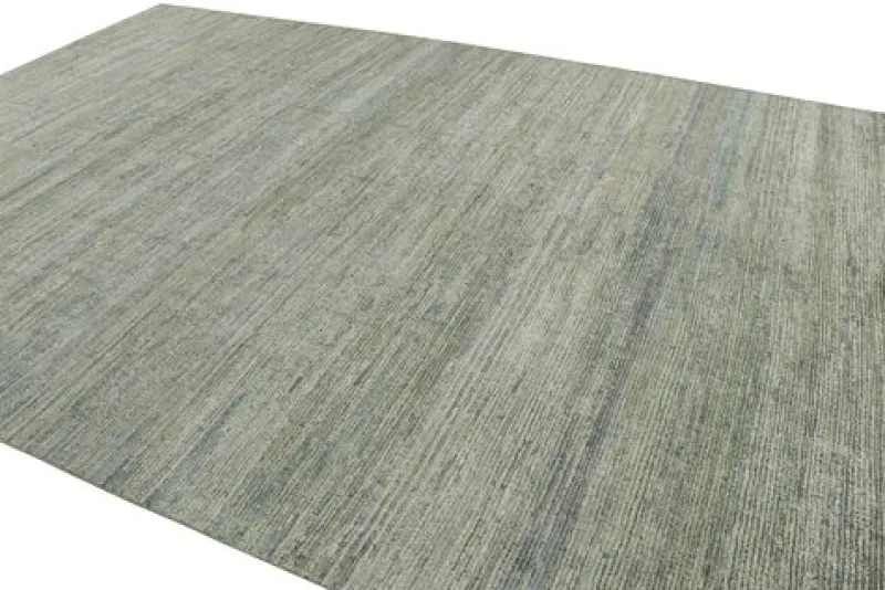 Pamono Textural Rug in Green and Blue Tones from R&K Principal Jahanshah Nazmiyal> Carpets & Textiles|Carpets & Textiles