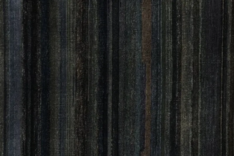 Pamono Textural Rug in Grisaille Blue and Black Stripes and Stripe from R&K Principal Jahanshah Nazmiyal> Carpets & Textiles|Carpets & Textiles