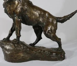 Hot Pamono T-F. Cartier, Le Berger, Early 1900s, Bronze