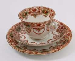 Hot Pamono 20th Century Antique Porcelain Tea Set from Doric China, Longton, Stafford, 1920s, Set of 21