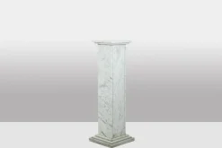 Pamono 20th Century Art Deco Columns in White Marble, Set of 2><noscript><img width=