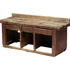 Pamono 19th Century Art Populaire Workbench or Counter, France> Worktables & Workbenches