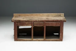 Pamono 19th Century Art Populaire Workbench or Counter, France> Worktables & Workbenches