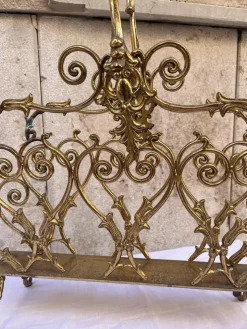 Outlet Pamono 20th Century Baroque Italian Magazine Rack in Brass, 1890s