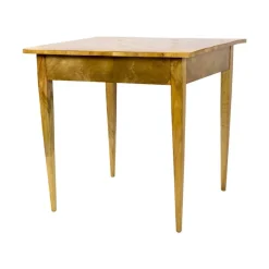 Pamono 19th Century Biedermeier Walnut Marquetry Chess Table><noscript><img width=