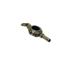 Outlet Pamono 19th Century Brass and Gold Watch-Key with 2 Different Color Stones