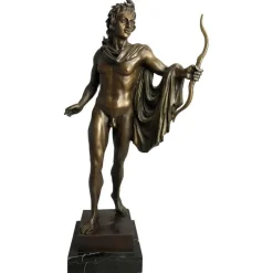 Pamono 20th Century Bronze Statue of Apollo, Greek God of Archery
