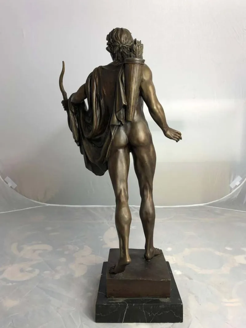 Pamono 20th Century Bronze Statue of Apollo, Greek God of Archery