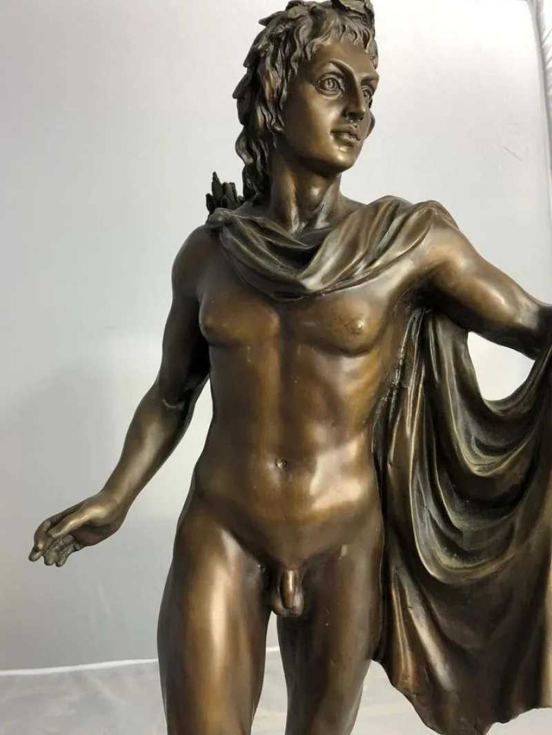 Pamono 20th Century Bronze Statue of Apollo, Greek God of Archery