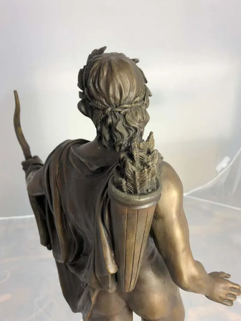 Pamono 20th Century Bronze Statue of Apollo, Greek God of Archery