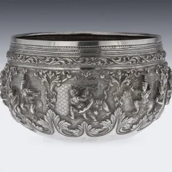 Outlet Pamono 19th Century Burmese Silver Thabeik Bowl, 1880s